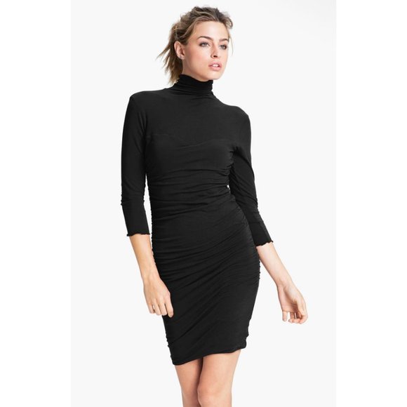 James Perse Dresses & Skirts - James Perse 3 Sweetheart Turtleneck Dress Black